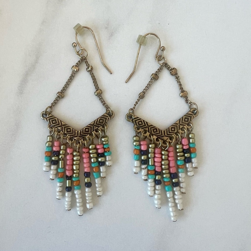Tassel beaded earrings